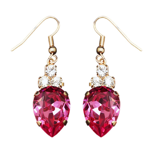 Auskarai "Leonora (Rožė)" su Swarovski™ kristalais